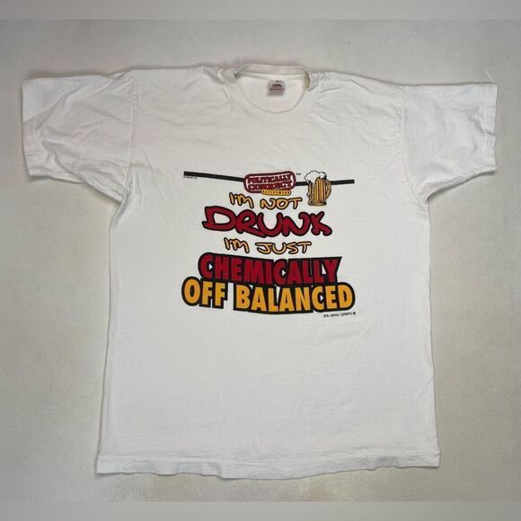 VINTAGE I’m Not Drunk Beer 1996 Graphic T-shirt Men XL USA 90s Single Stitch - Picture 1 of 8